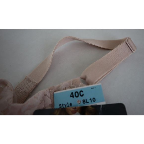 Bali Shapewear Sz 40C Rose Firm Control Lace ‘n Smooth Built-In Bra Body Briefer - Picture 5 of 6